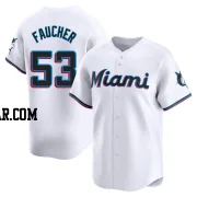 Calvin Faucher Men's Miami Marlins White Limited Home Jersey