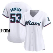 Calvin Faucher Women's Miami Marlins White Limited Home Jersey