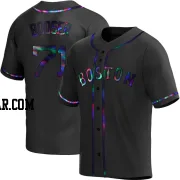 Cam Booser Men's Boston Red Sox Black Holographic Replica Alternate Jersey