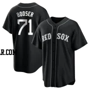 Cam Booser Men's Boston Red Sox Black/White Replica Jersey