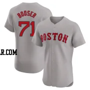 Cam Booser Men's Boston Red Sox Gray Elite Road Jersey