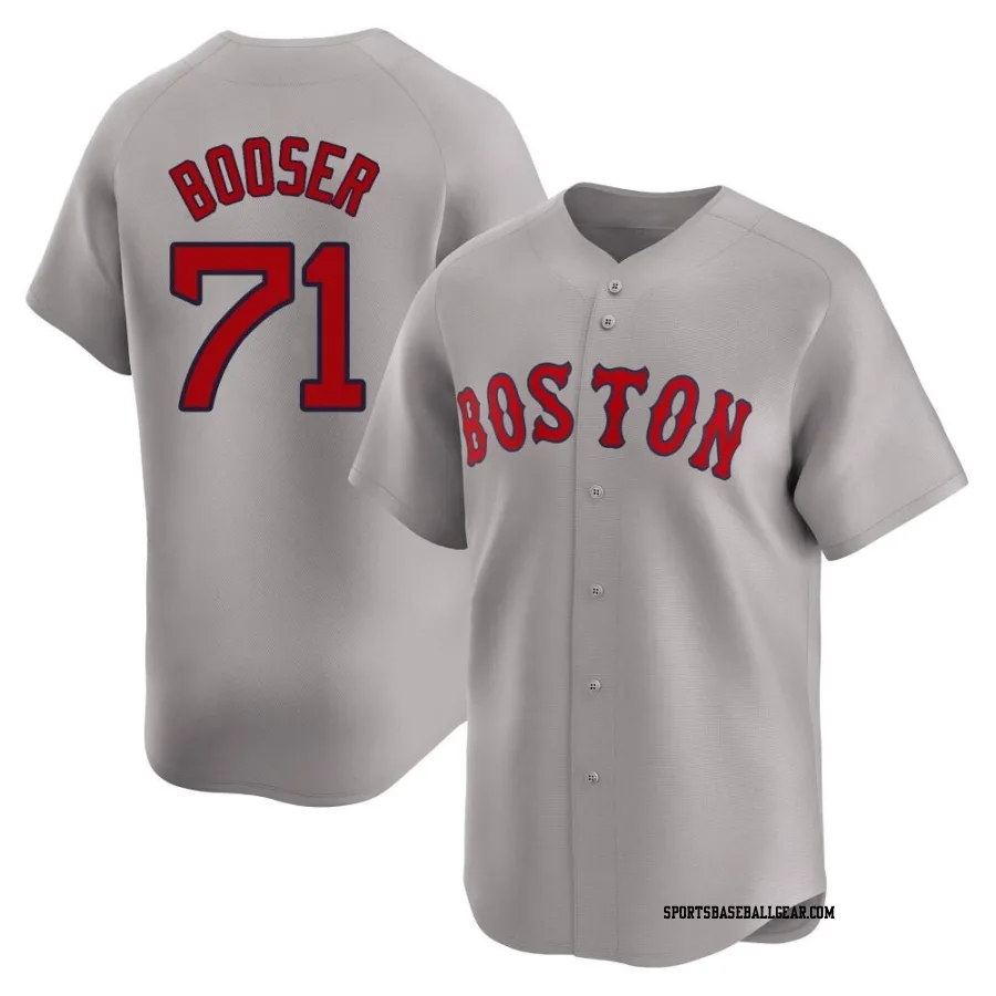 Cam Booser Men's Boston Red Sox Gray Limited Away Jersey