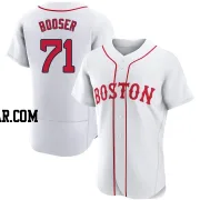 Cam Booser Men's Boston Red Sox White Authentic 2021 Patriots' Day Jersey