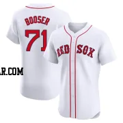 Cam Booser Men's Boston Red Sox White Elite Home Jersey