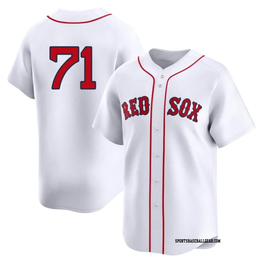 Cam Booser Men's Boston Red Sox White Limited 2nd Home Jersey