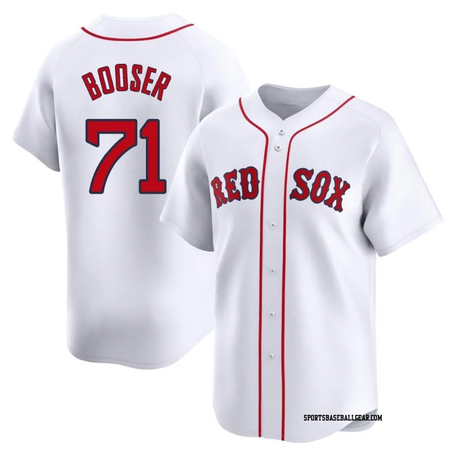 Cam Booser Men's Boston Red Sox White Limited Home Jersey