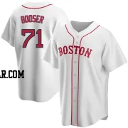 Cam Booser Men's Boston Red Sox White Replica Alternate Jersey