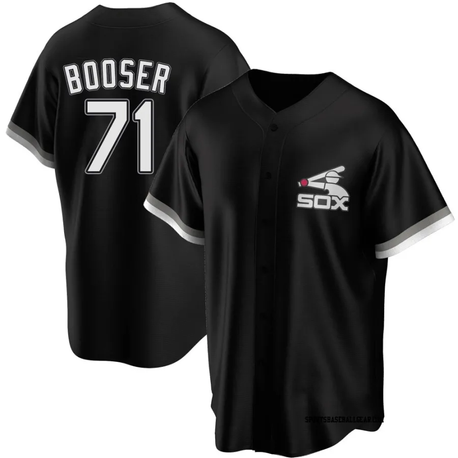 Cam Booser Men's Chicago White Sox Black Replica Spring Training Jersey