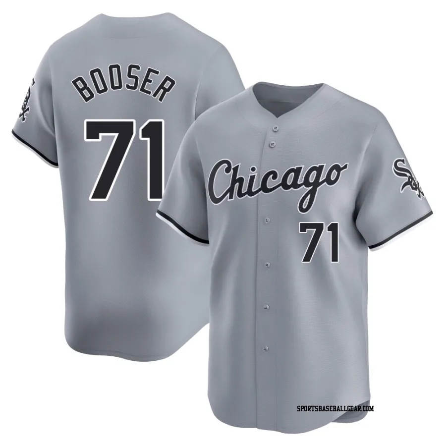 Cam Booser Men's Chicago White Sox Gray Limited Road Jersey