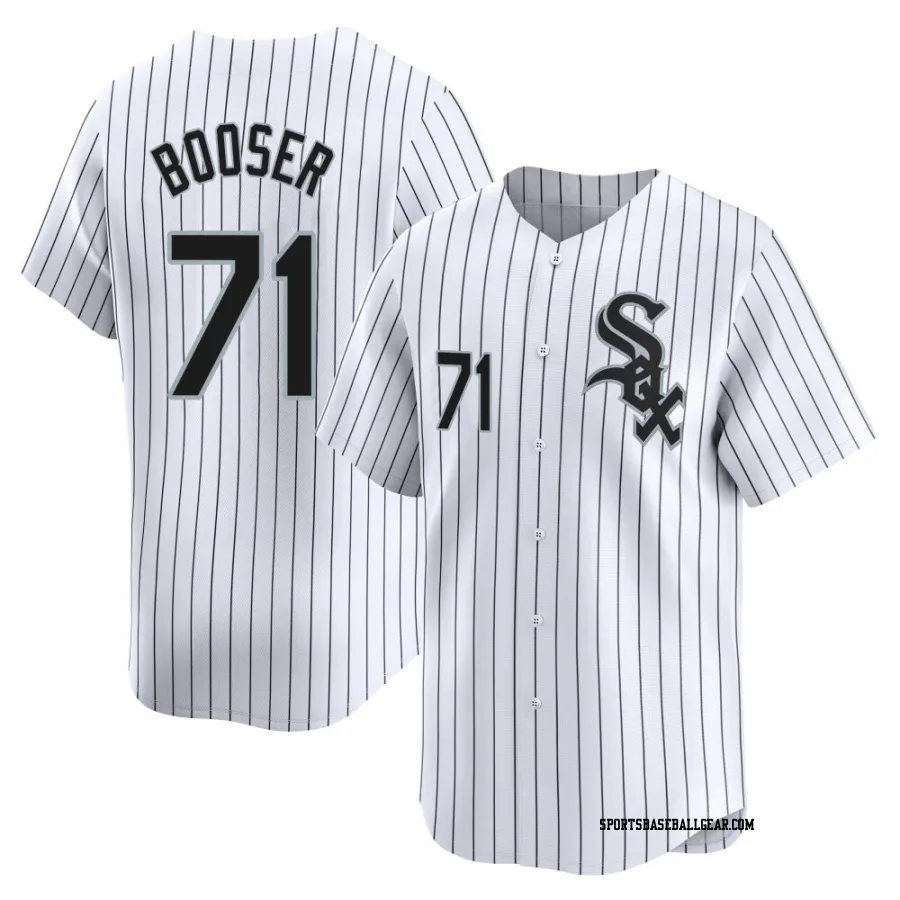 Cam Booser Men's Chicago White Sox White Limited Home Jersey