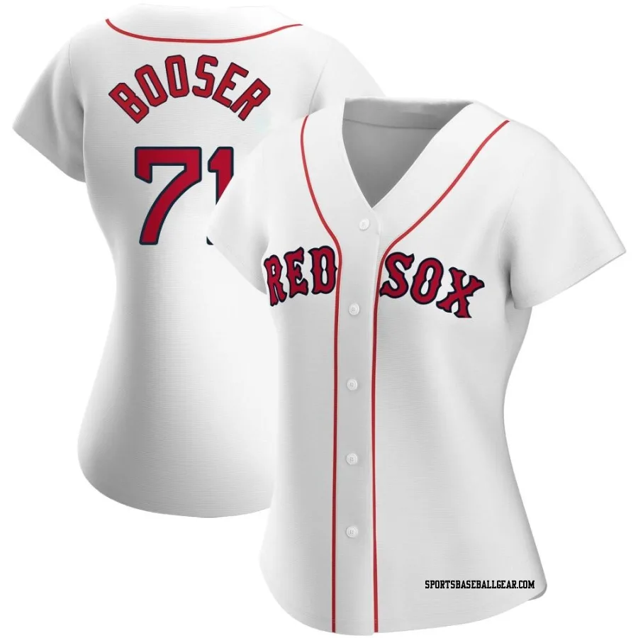 Cam Booser Women's Boston Red Sox White Authentic Home Jersey