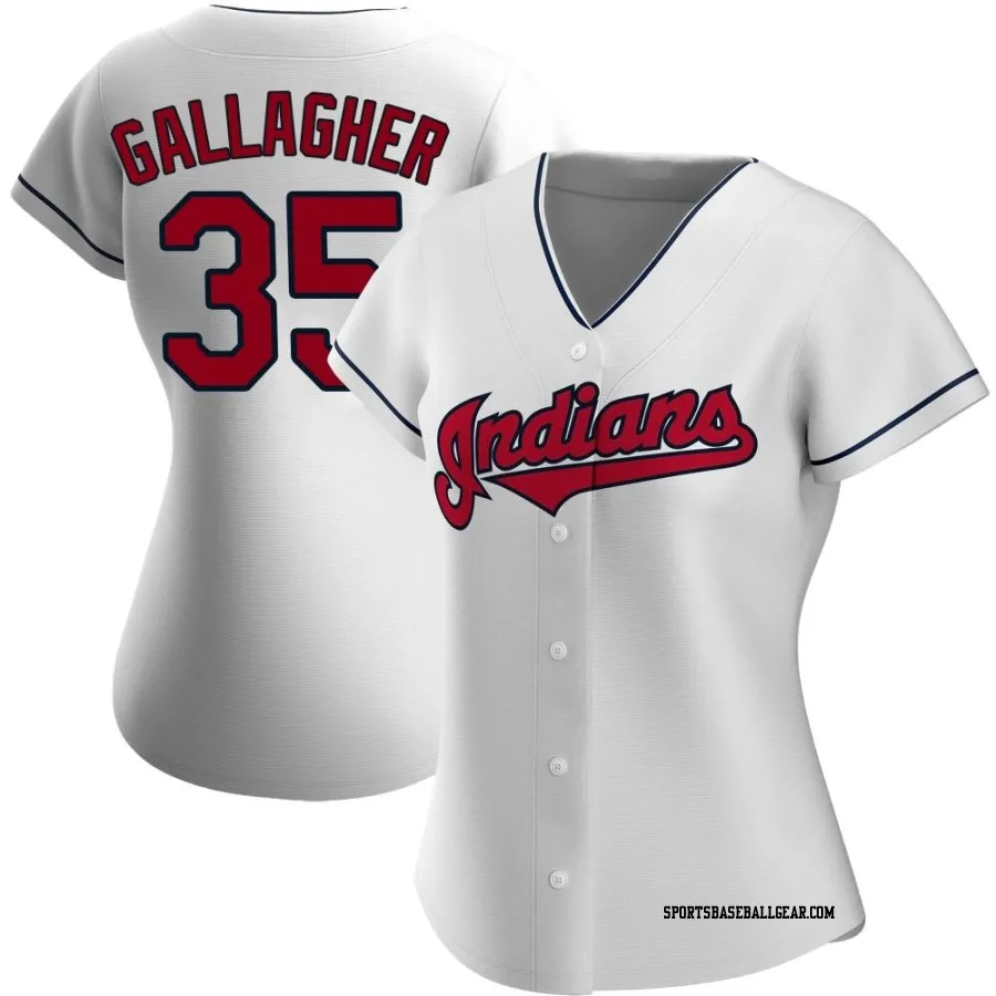 Cam Gallagher Women's Cleveland Guardians White Replica Home Jersey