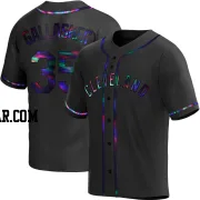 Cam Gallagher Youth Cleveland Guardians Black Holographic Replica Alternate Jersey