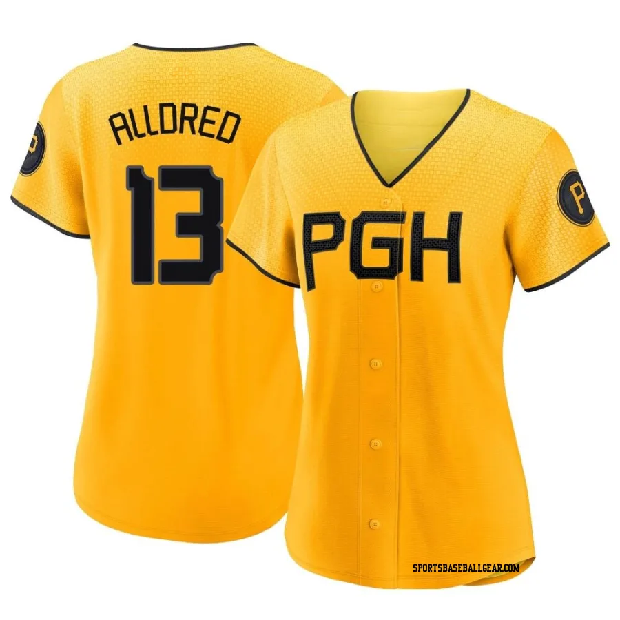 Cameron Alldred Women's Pittsburgh Pirates Gold Replica 2023 City Connect Jersey