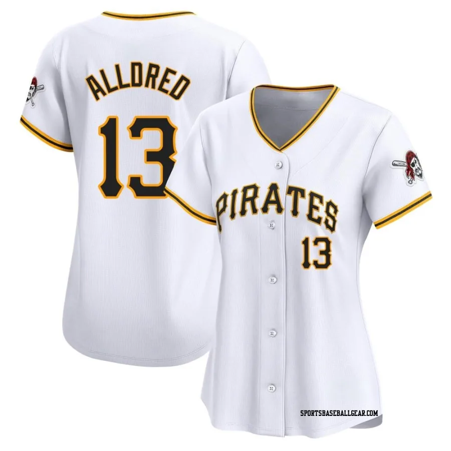 Cameron Alldred Women's Pittsburgh Pirates White Limited Home Jersey