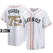 Cameron Fisher Men's Houston Astros Gold Replica White 2023 Collection Jersey