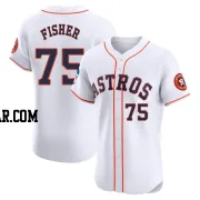 Cameron Fisher Men's Houston Astros White Elite Home Patch Jersey