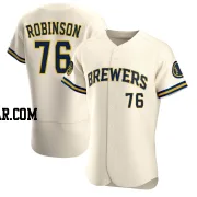 Cameron Robinson Men's Milwaukee Brewers Cream Authentic Home Jersey