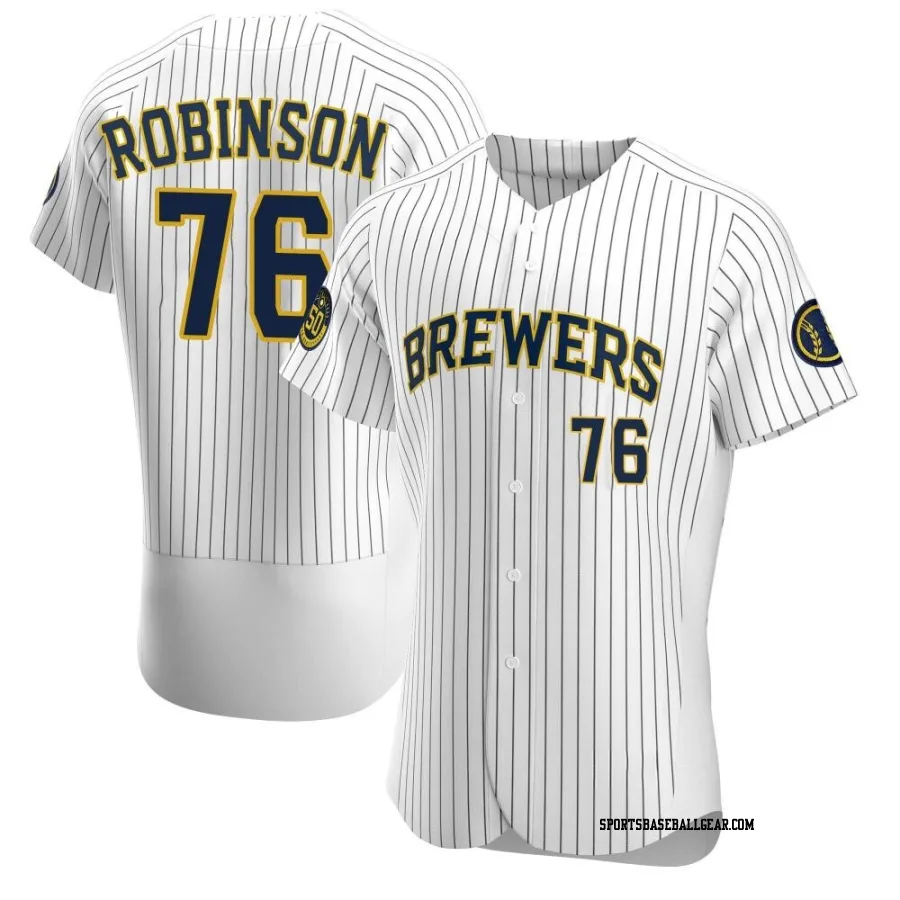 Cameron Robinson Men's Milwaukee Brewers White Authentic Alternate Jersey