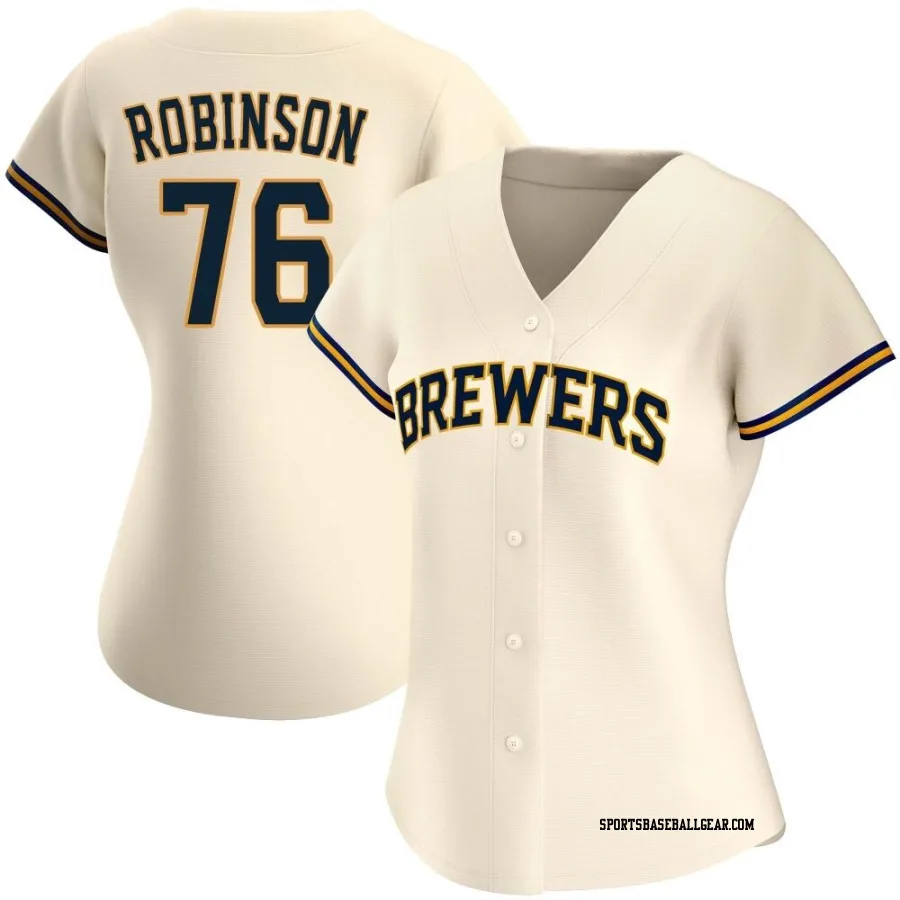 Cameron Robinson Women's Milwaukee Brewers Cream Authentic Home Jersey