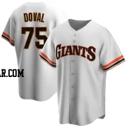 Camilo Doval Men's San Francisco Giants White Replica Home Cooperstown Collection Jersey