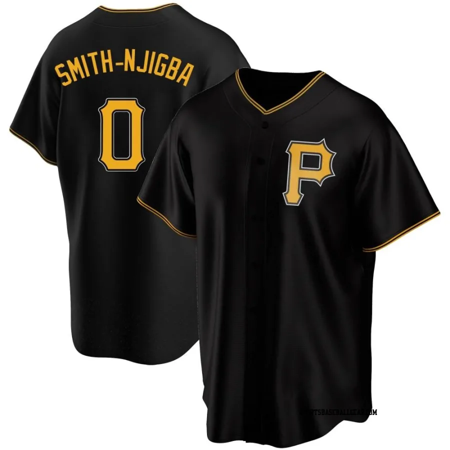 Canaan Smith-Njigba Men's Pittsburgh Pirates Black Replica Alternate Jersey