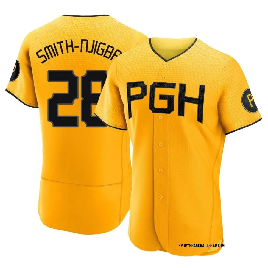 Canaan Smith-Njigba Men's Pittsburgh Pirates Gold Authentic 2023 City Connect Jersey