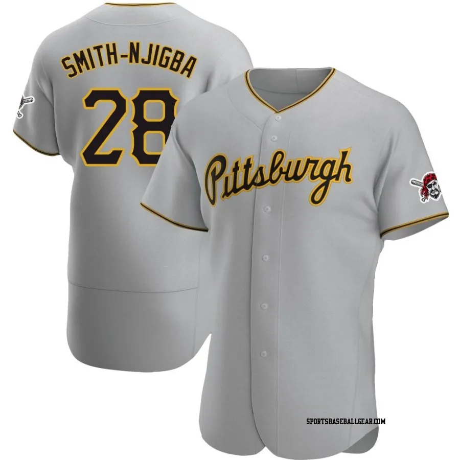 Canaan Smith-Njigba Men's Pittsburgh Pirates Gray Authentic Road Jersey