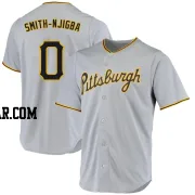 Canaan Smith-Njigba Men's Pittsburgh Pirates Gray Replica Road Jersey