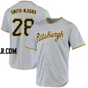 Canaan Smith-Njigba Men's Pittsburgh Pirates Gray Replica Road Jersey