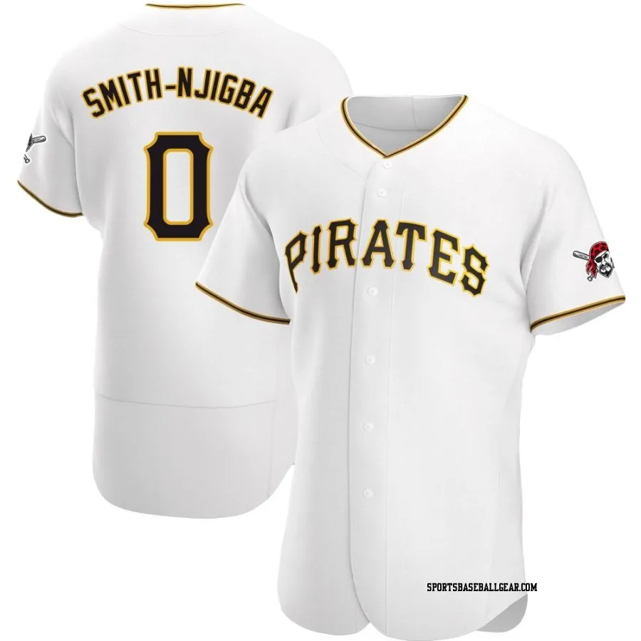 Canaan Smith-Njigba Men's Pittsburgh Pirates White Authentic Home Jersey