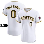 Canaan Smith-Njigba Men's Pittsburgh Pirates White Elite Home Jersey