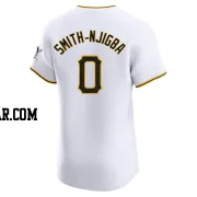 Canaan Smith-Njigba Men's Pittsburgh Pirates White Elite Home Jersey