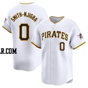 Canaan Smith-Njigba Men's Pittsburgh Pirates White Limited Home Jersey