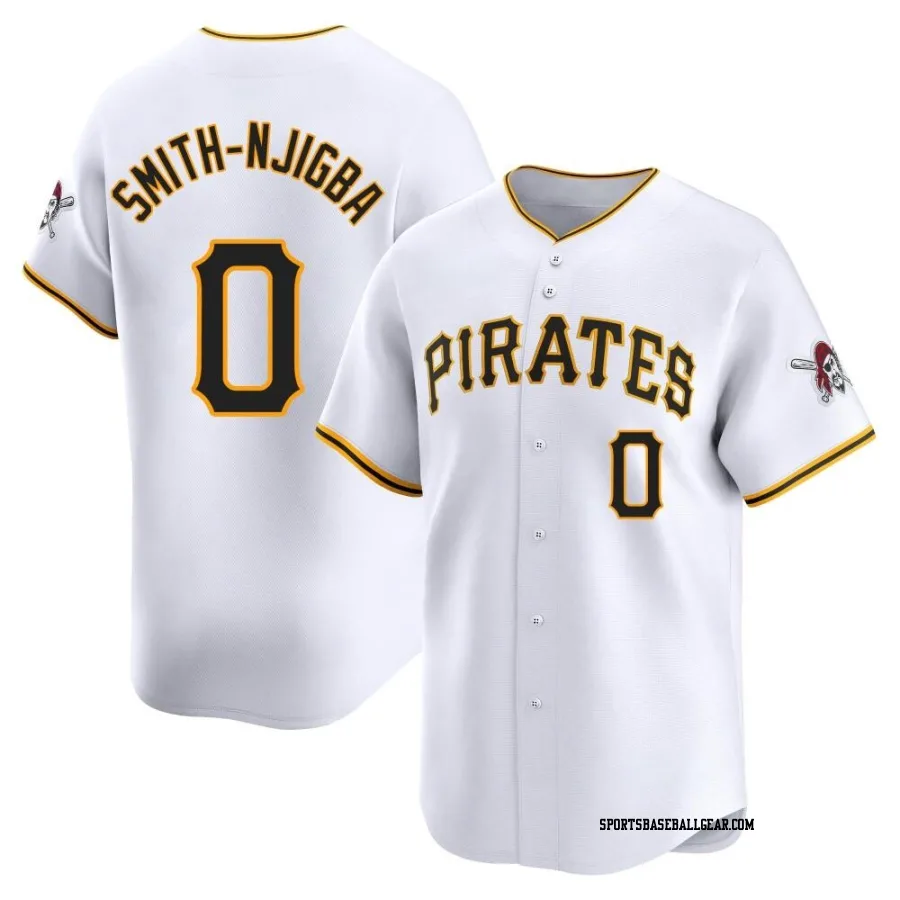 Canaan Smith-Njigba Men's Pittsburgh Pirates White Limited Home Jersey