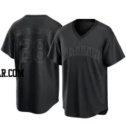 Canaan Smith-Njigba Men's Seattle Mariners Black Replica Pitch Fashion Jersey