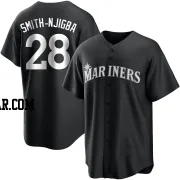 Canaan Smith-Njigba Men's Seattle Mariners Black/White Replica Jersey