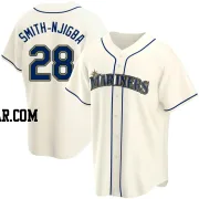 Canaan Smith-Njigba Men's Seattle Mariners Cream Replica Alternate Jersey