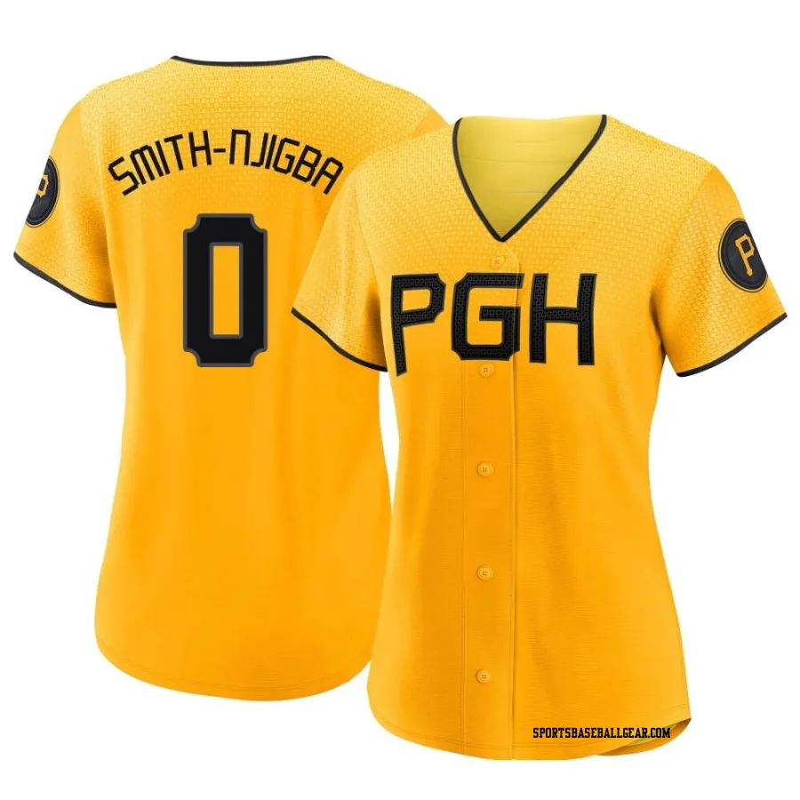 Canaan Smith-Njigba Women's Pittsburgh Pirates Gold Authentic 2023 City Connect Jersey