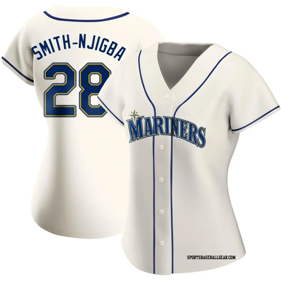 Canaan Smith-Njigba Women's Seattle Mariners Cream Authentic Alternate Jersey