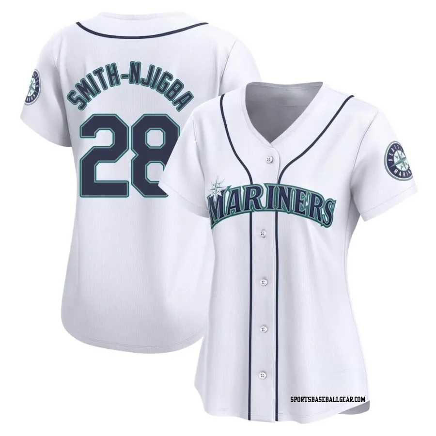 Canaan Smith-Njigba Women's Seattle Mariners White Limited Home Jersey