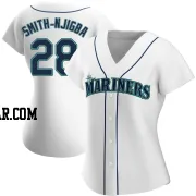 Canaan Smith-Njigba Women's Seattle Mariners White Replica Home Jersey