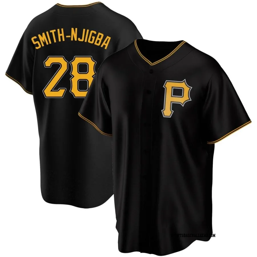 Canaan Smith-Njigba Youth Pittsburgh Pirates Black Replica Alternate Jersey