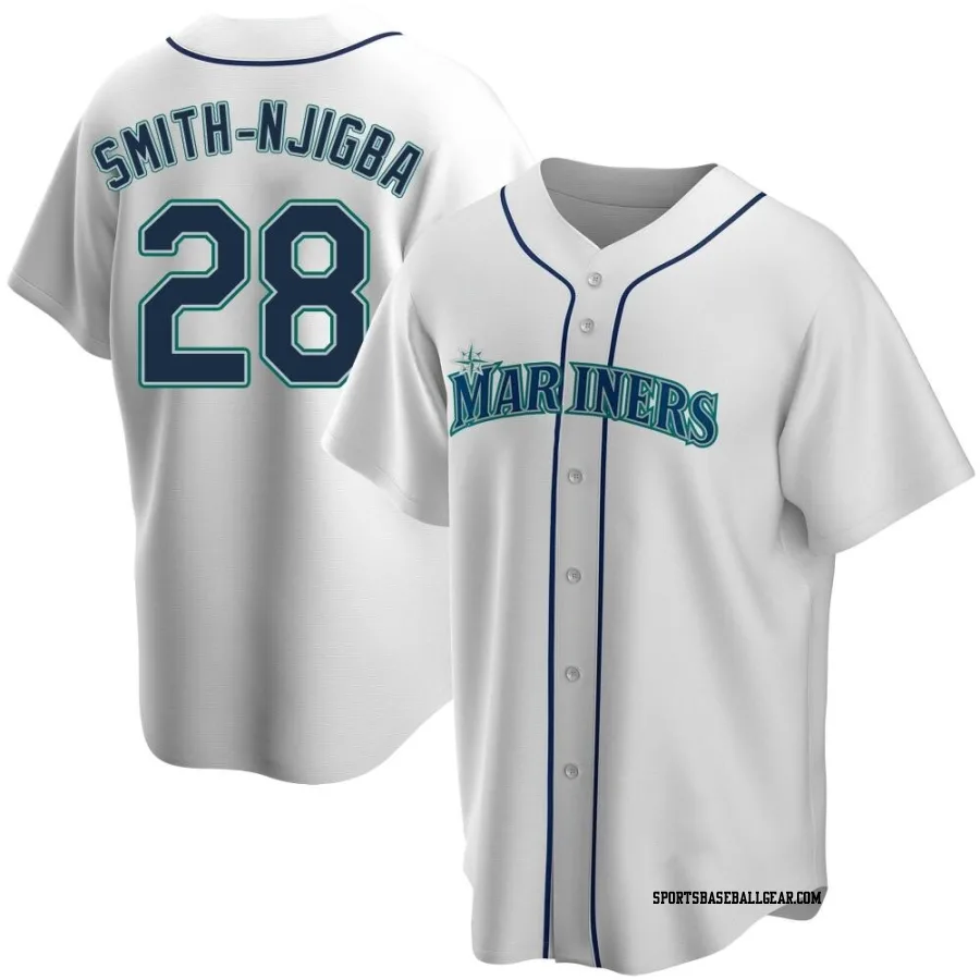 Canaan Smith-Njigba Youth Seattle Mariners White Replica Home Jersey