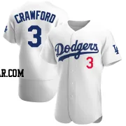 Carl Crawford Men's Los Angeles Dodgers White Authentic Home Jersey