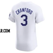 Carl Crawford Men's Los Angeles Dodgers White Elite Home Jersey