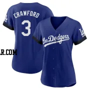 Carl Crawford Women's Los Angeles Dodgers Royal Authentic 2021 City Connect Jersey