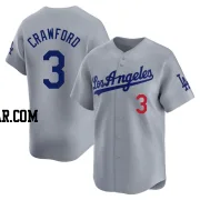 Carl Crawford Youth Los Angeles Dodgers Gray Limited Away Jersey