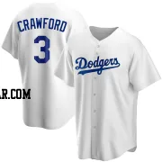 Carl Crawford Youth Los Angeles Dodgers White Replica Home Jersey