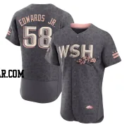 Carl Edwards Jr. Men's Washington Nationals Gray Authentic 2022 City Connect Jersey